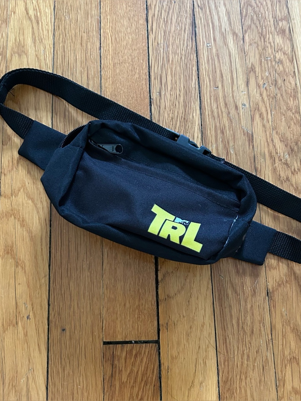 TRL Black Waist Pack with Neon Yellow Logo